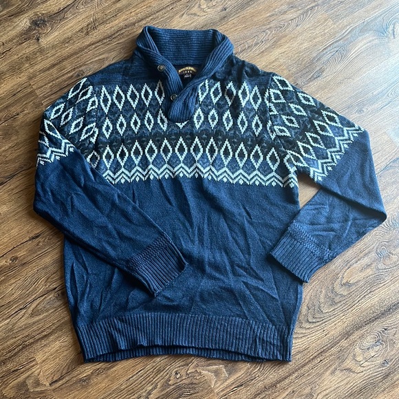 Mens Quarter Button Winter Dress Sweater Size Large - Picture 1 of 2